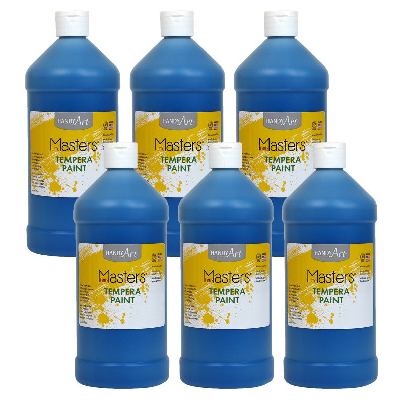 HANDY ART - Little Masters® Tempera Paint, Blue, 32 oz., Pack of 6