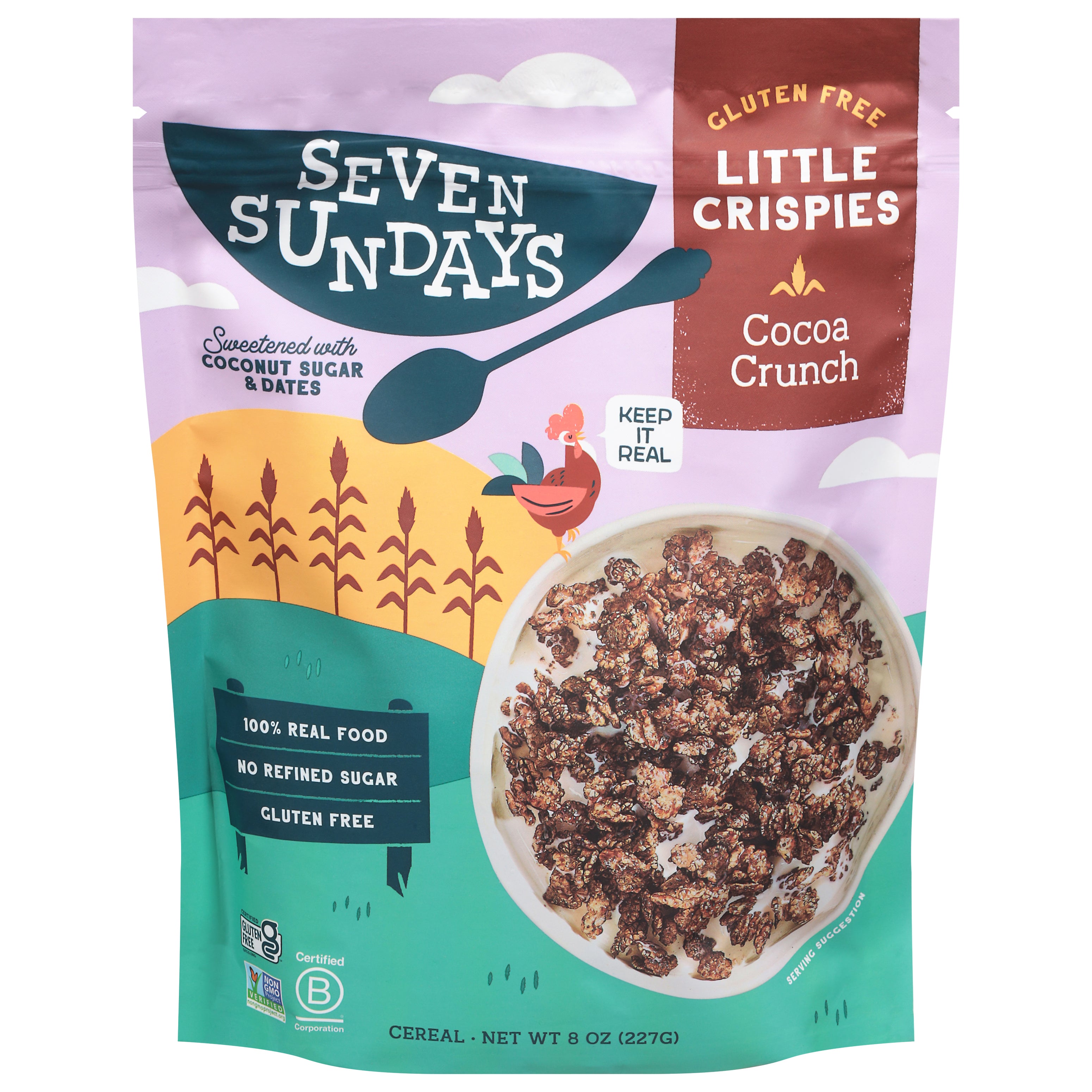 Seven Sundays Gluten Free Little Crispies Cocoa Crunch Cereal 8 oz - Case of 6