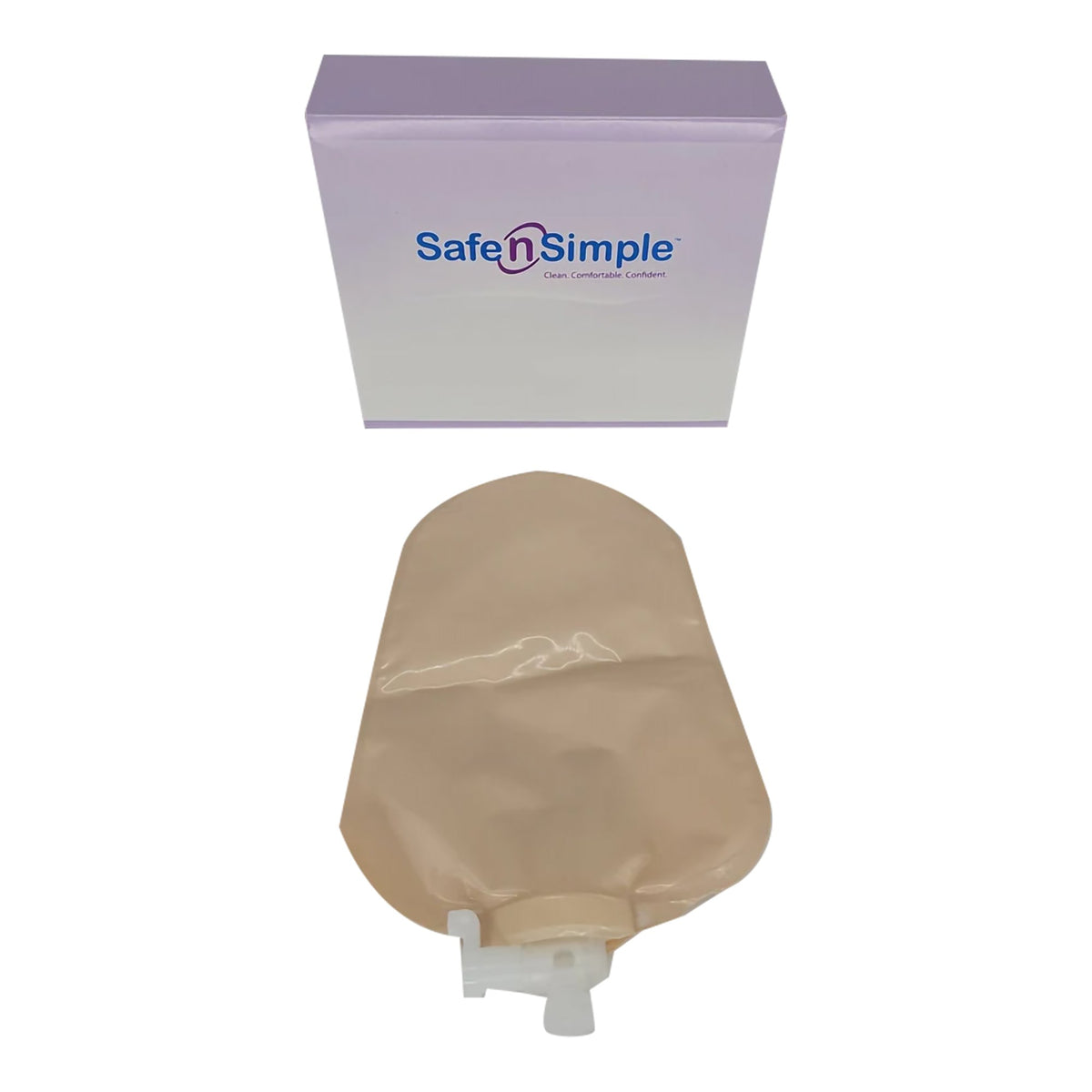 Safe N Simple - Urostomy Pouch Safe n Simple™ Two-Piece System 9 Inch Length Without Barrier Drainable [80/CS] (1242520_CS)