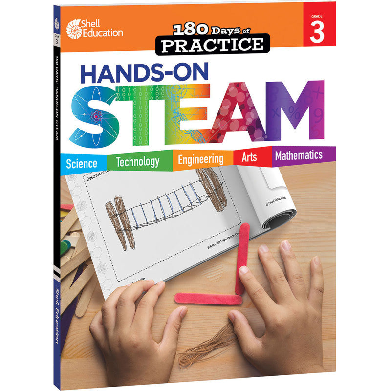 SHELL EDUCATION - 180 Days: Hands-On STEAM, Grade 3
