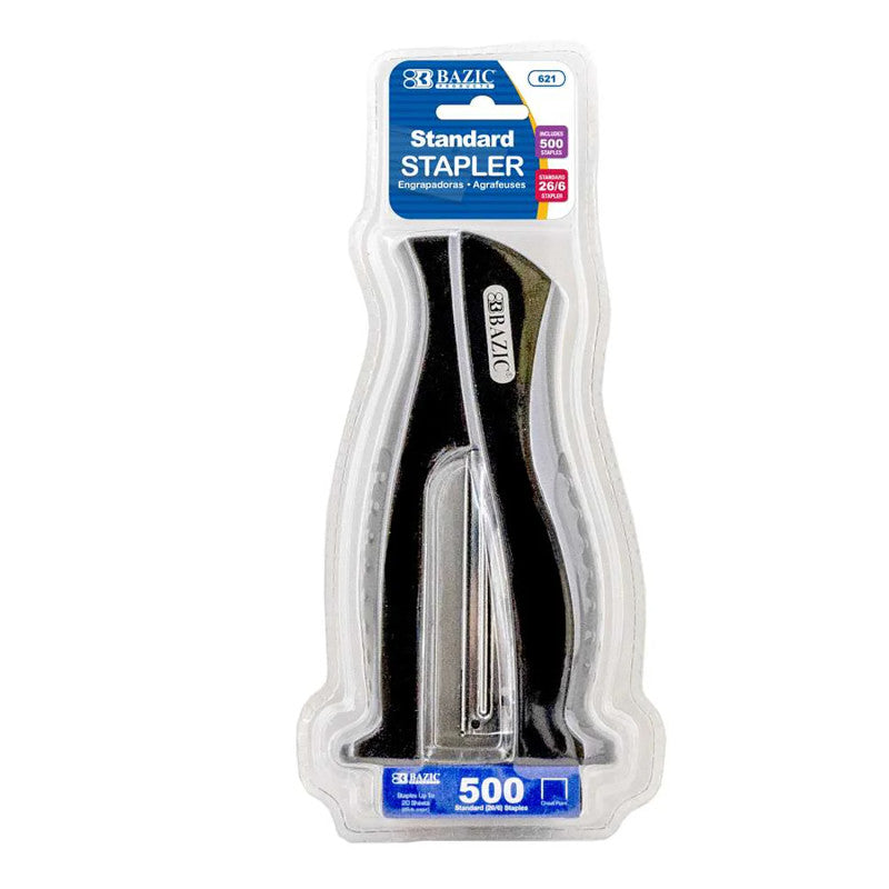 Stand-Up Standard (26/6) Full Strip Stapler with 500 Staples
