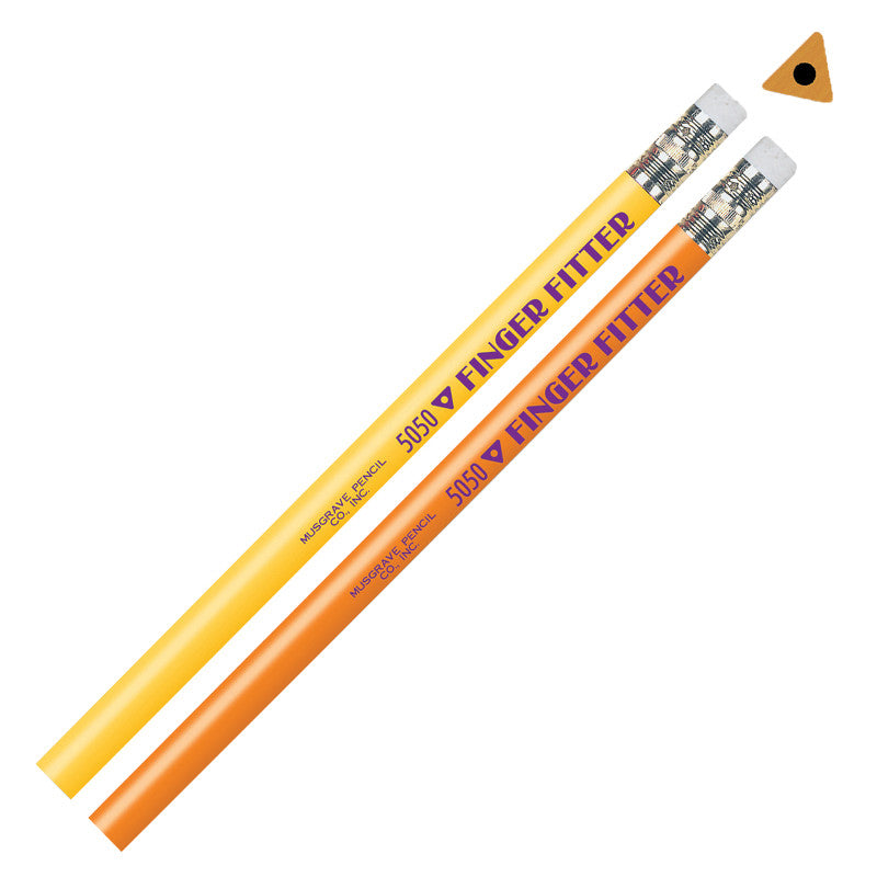 MUSGRAVE PENCIL COMPANY - Finger Fitter Pencils with Eraser, 12 Per Pack, 3 Packs