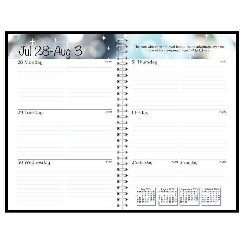 Academic Weekly Assignment Book, Black