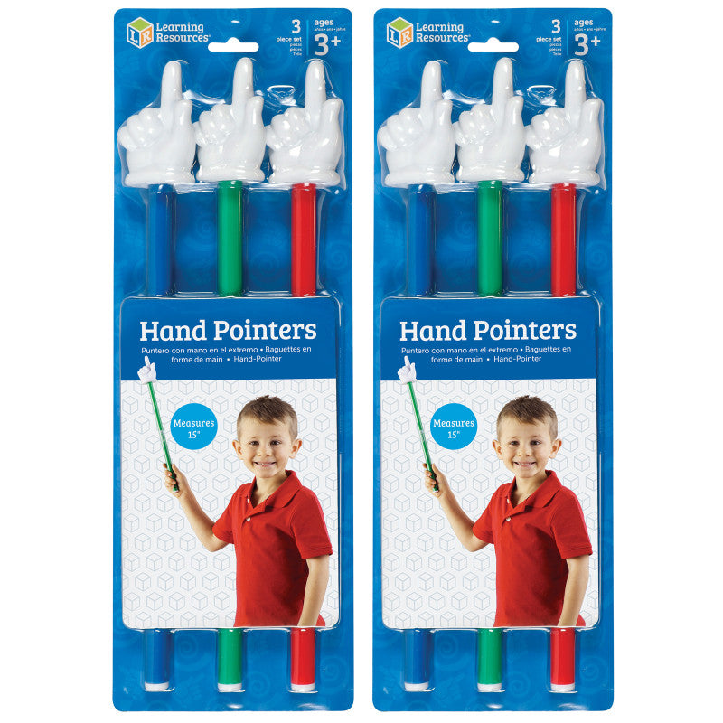 LEARNING RESOURCES - 15" Hand Pointers, 3 Per Pack, 2 Packs