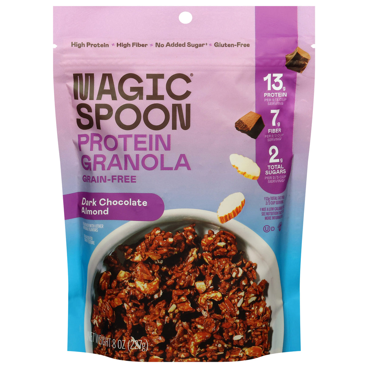 Magic Spoon Grain-Free Dark Chocolate Almond Protein Granola 8 oz - Case of 4