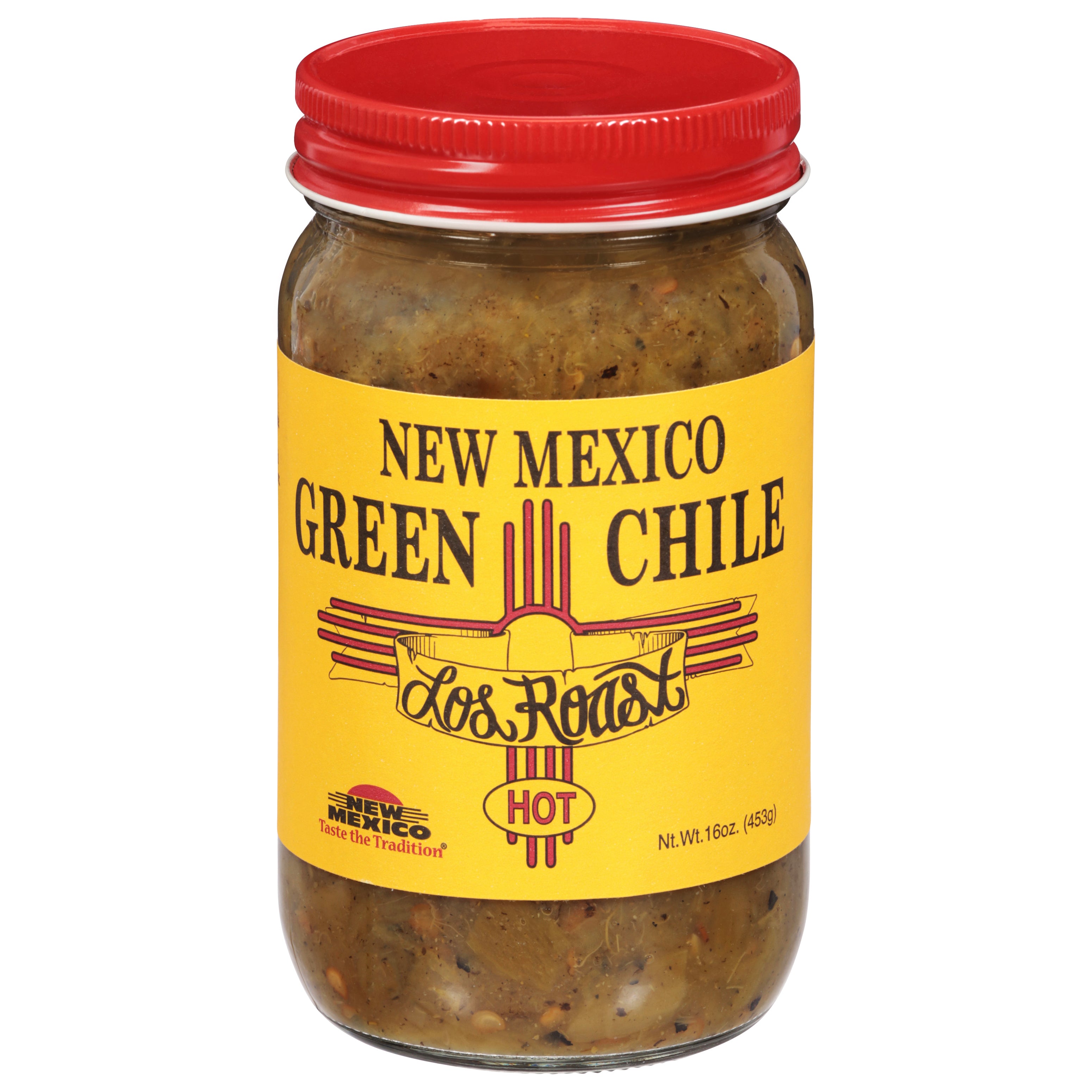 Los Roast Hot Green Chile 16 oz - Case of 6