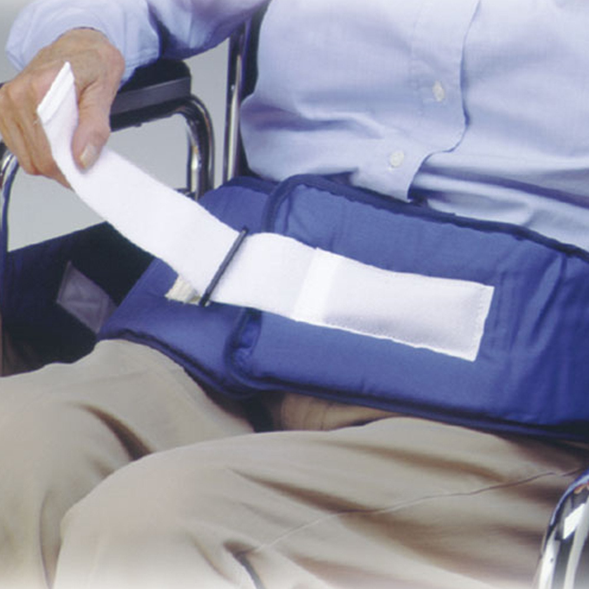 Skil-Care - Resident-Release Wheelchair Safety Belt Skil-Care™ One Size Fits Most Hook and Loop Closure 2-Strap [1/EA]