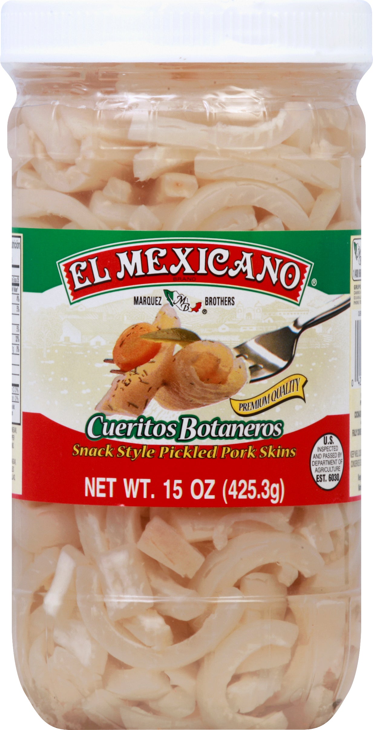 Marquez Brothers Pork Skins 15 oz - Case of 12