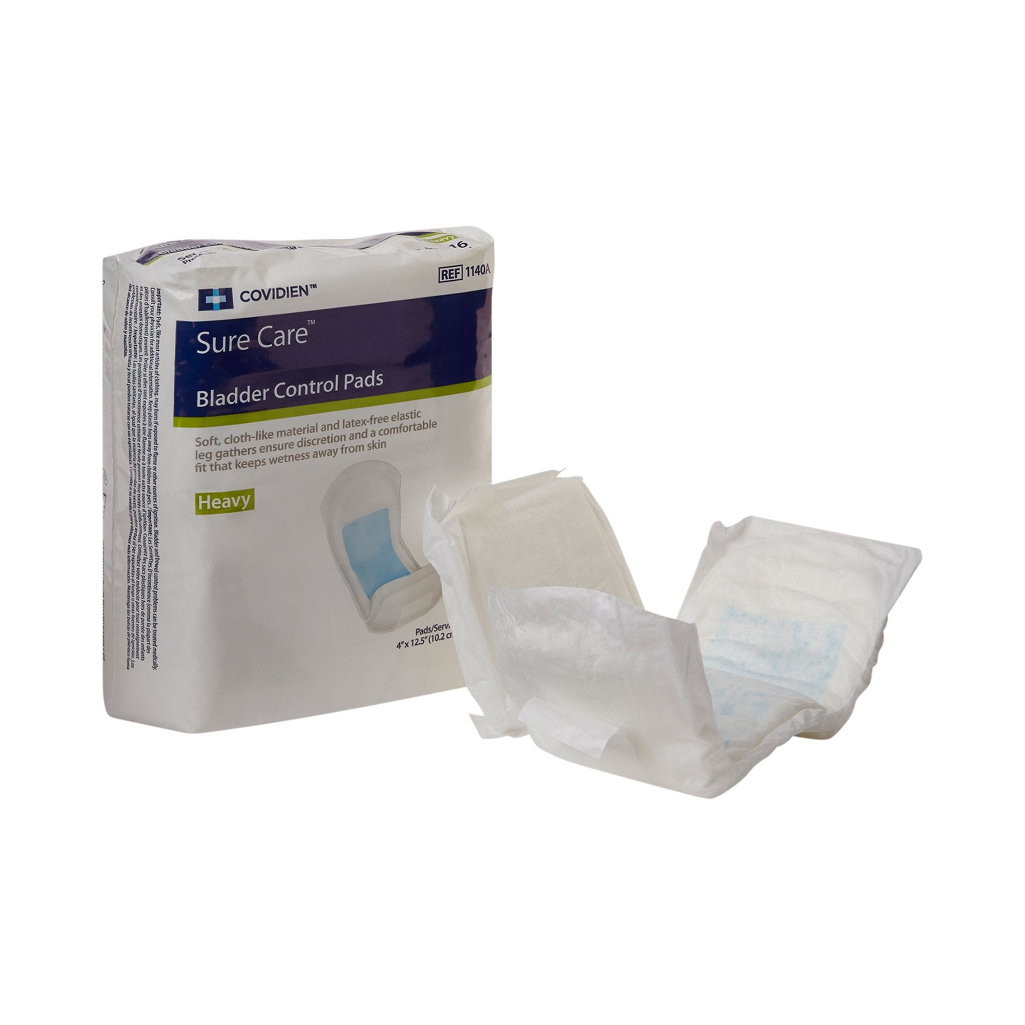 Cardinal - Bladder Control Pad Sure Care™ 4 X 12-1/2 Inch Heavy Absorbency Polymer Core One Size Fits Most [16/BG]
