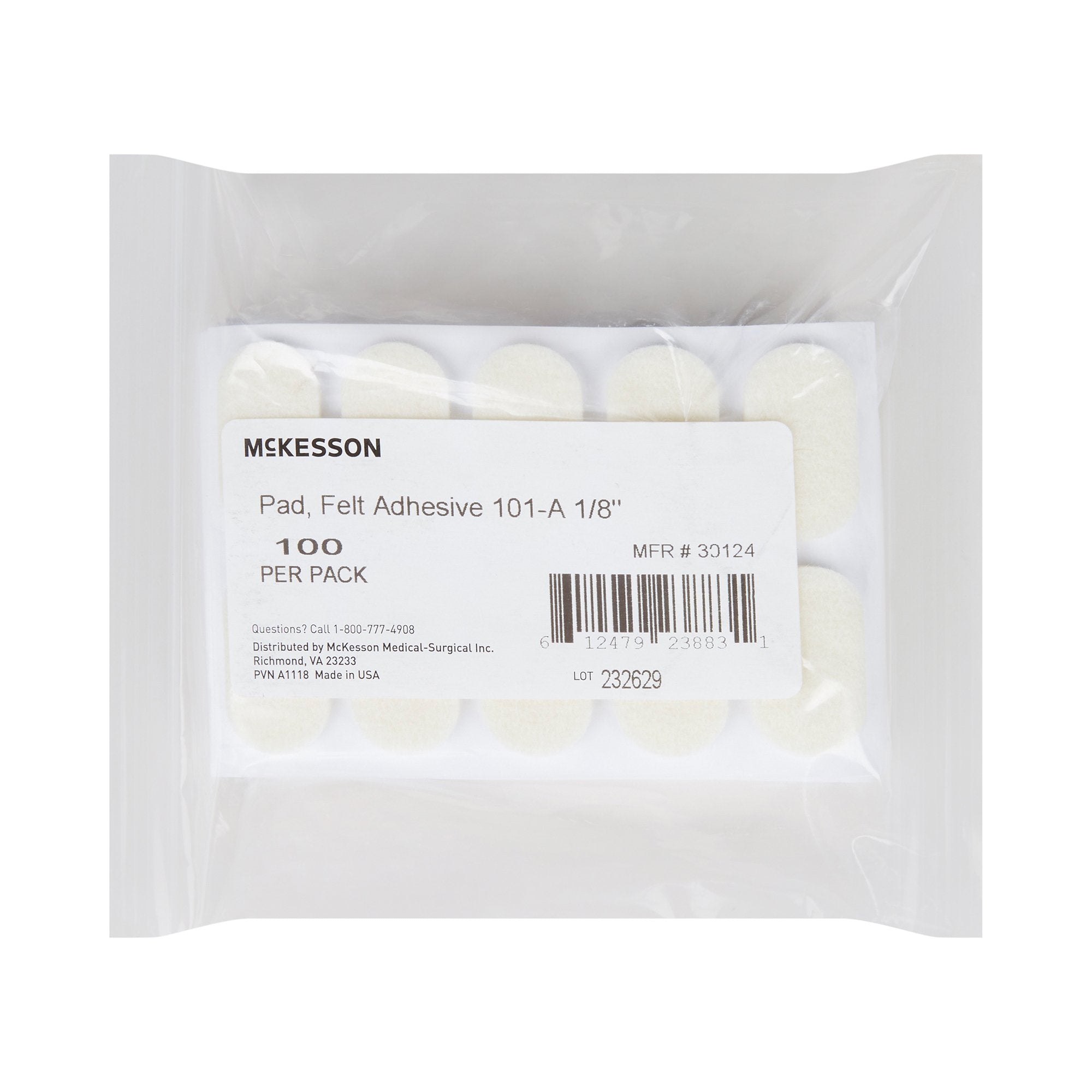 McKesson Brand - Protective Pad McKesson Pedi-Pad Size 101-A Adhesive Foot [100/PK] (1111068_PK)