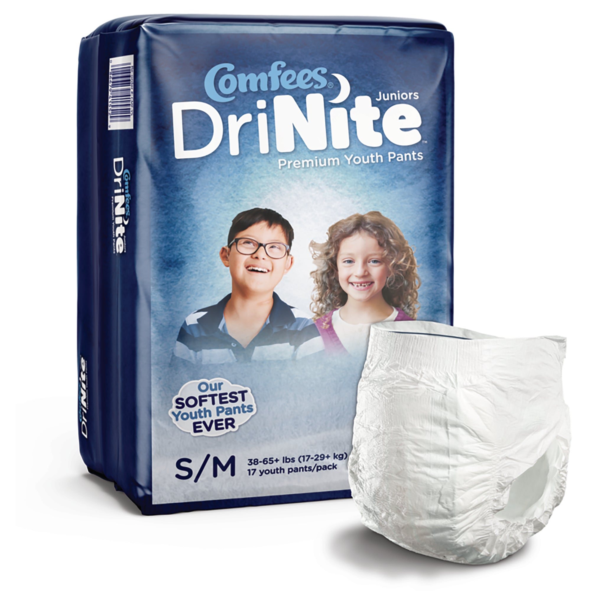 Attends Healthcare Products - Unisex Youth Absorbent Underwear Comfees® DriNite® Juniors Pull On with Tear Away Seams Small / Medium Disposable Heavy Absorbency [17/BG]