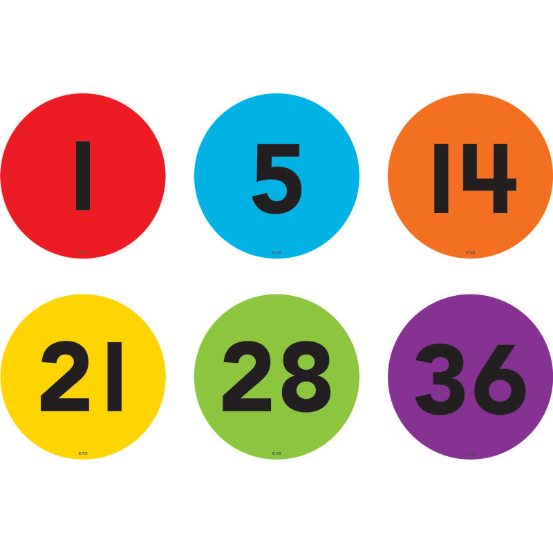 TEACHER CREATED RESOURCES - Spot On® Numbers 1-36 Floor Markers, 4"