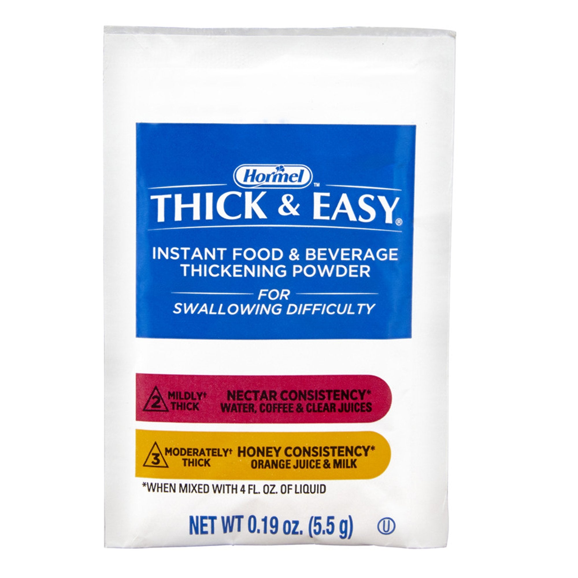 Lyons Magnus LLC - Food and Beverage Thickener Thick & Easy® 5.5 Gram Individual Packet Unflavored Powder IDDSI Level 2 Mildly Thick [1/EA]