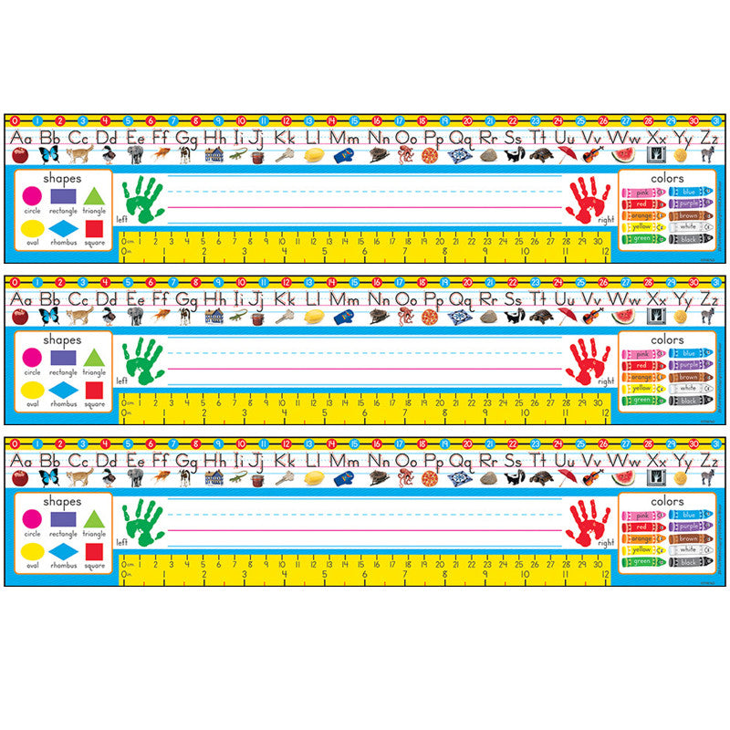 TREND - Zaner-Bloser Desk Toppers® Reference Name Plates, PreK-1, 36 Per Pack, 3 Packs