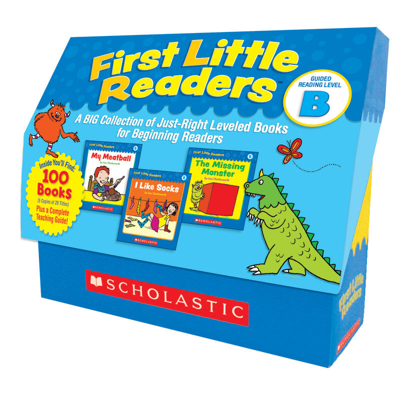 SCHOLASTIC TEACHING SOLUTIONS - First Little Readers Books, Guided Reading Level B, 5 Copies of 20 Titles