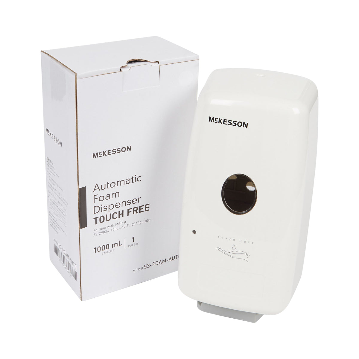 McKesson Brand - Hand Hygiene Dispenser McKesson White Plastic Touch Free 1000 mL Wall Mount [1/EA]