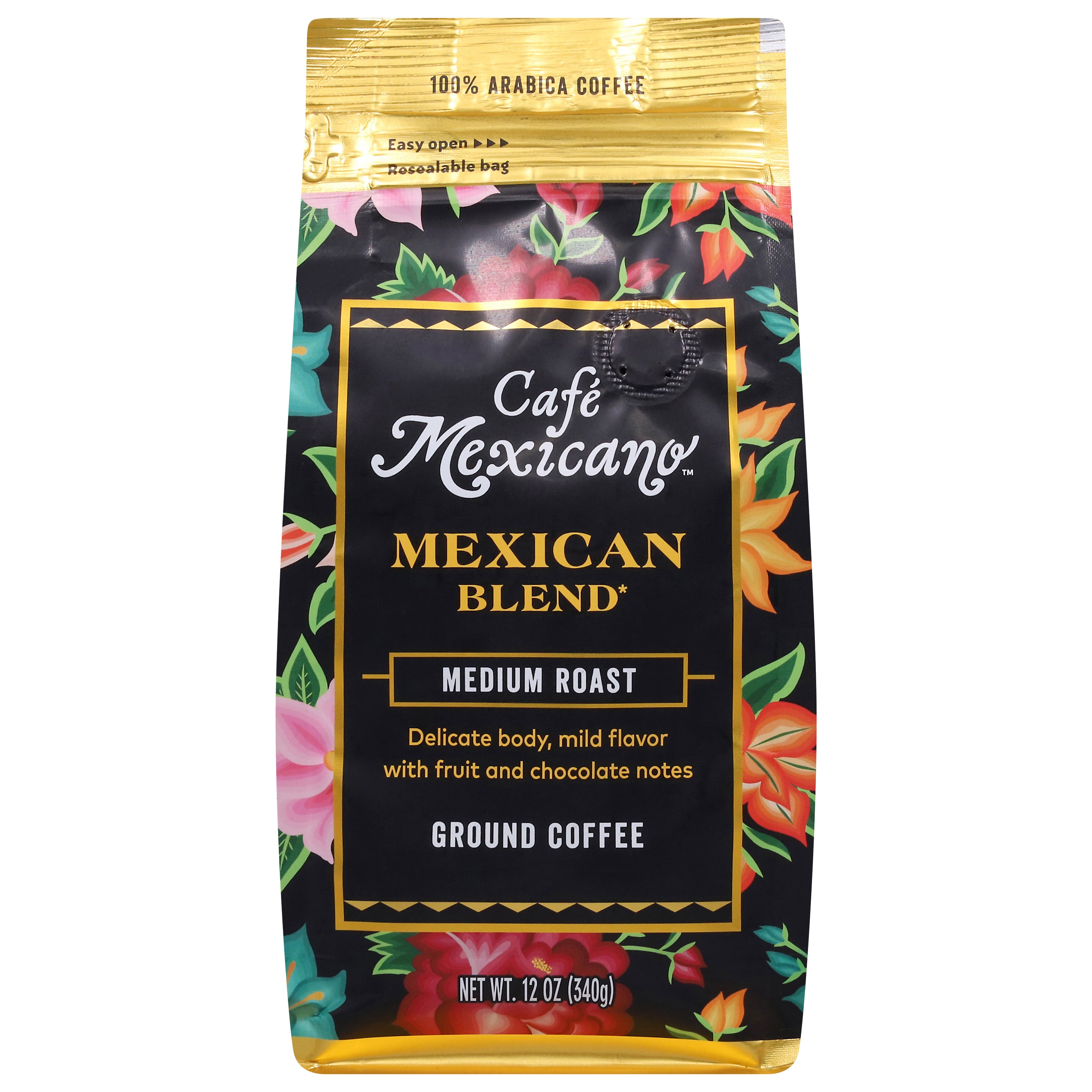 Cafe Mexicano Medium Roast Ground Mexican Blend Coffee 12 oz - Case of 6