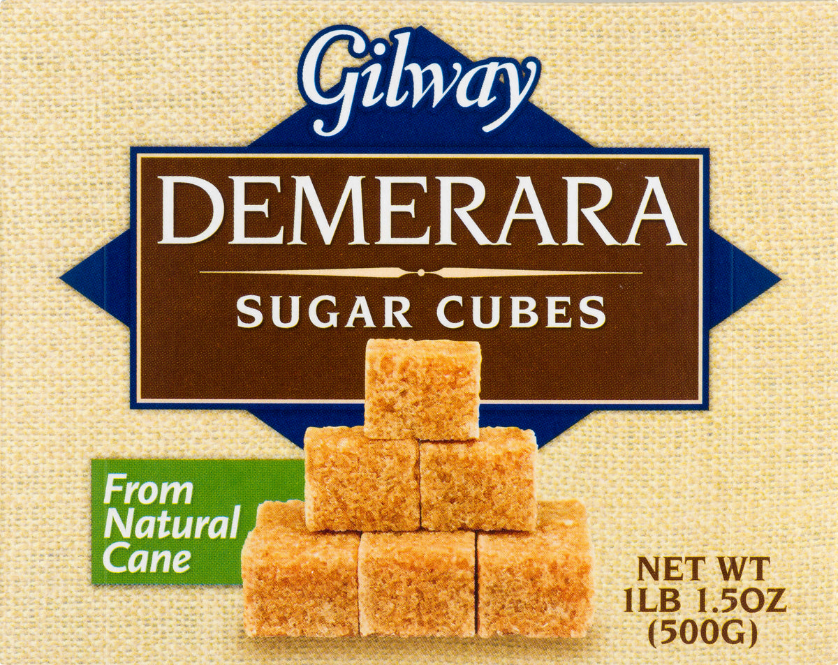 Gilway Demerara Sugar Cubes 17.5 oz Box - Case of 10