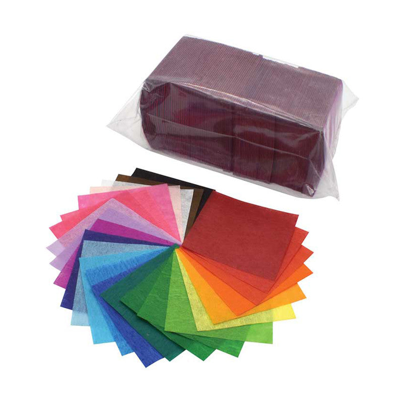 SPECTRA - Deluxe Bleeding Art Tissue Squares, 25 Assorted Colors, 1-1/2" x 1-1/2", 2500 Squares