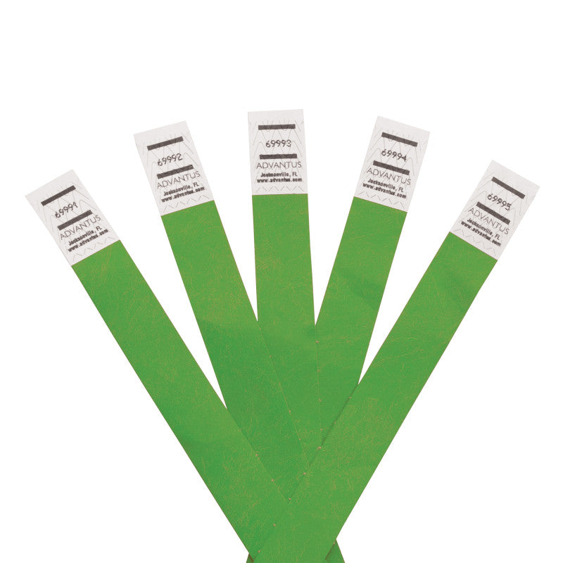 Tyvek® Wristbands Green, Pack of 500