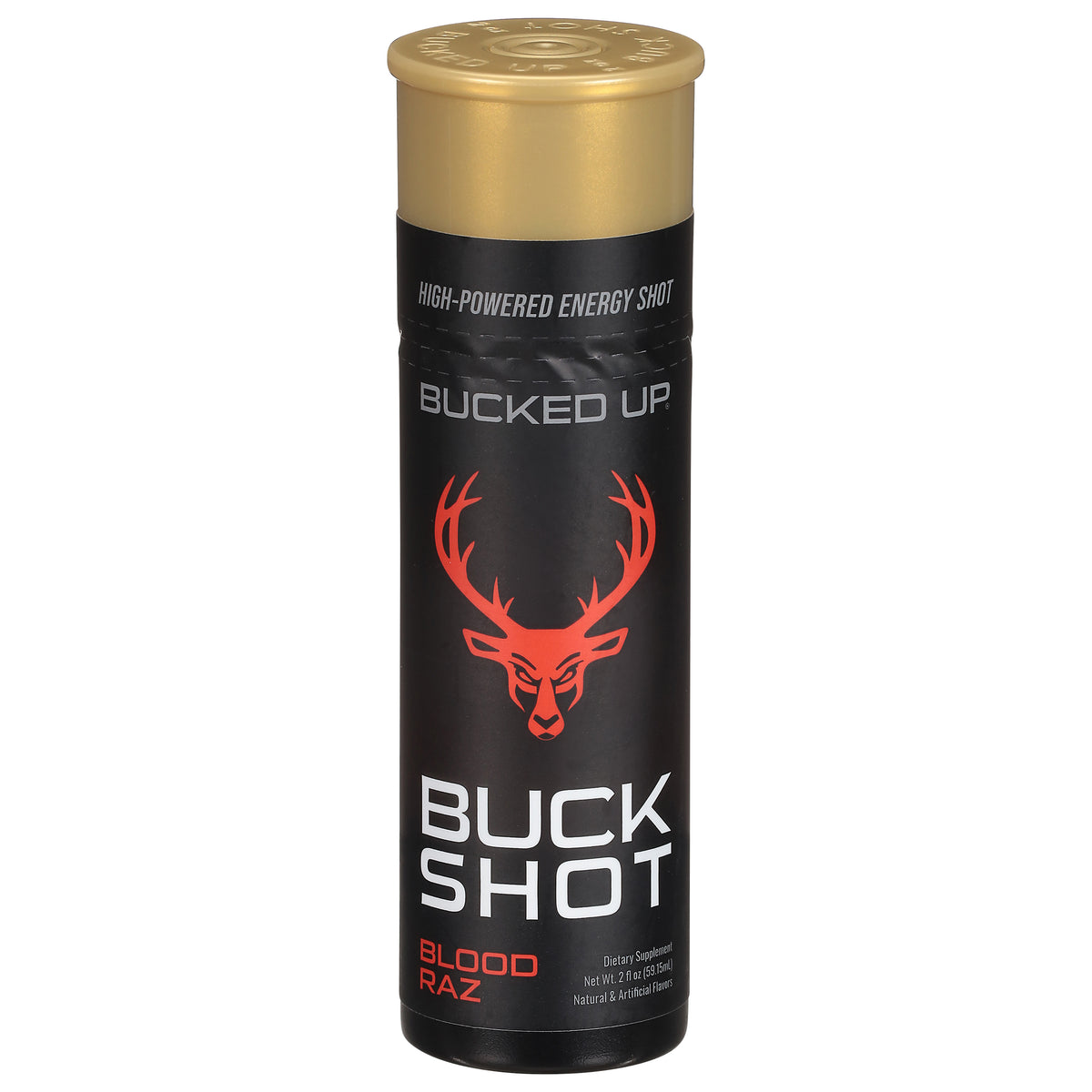 Bucked Up Buck Shot Blood Raz Energy Drink 2 fl oz - Case of 12