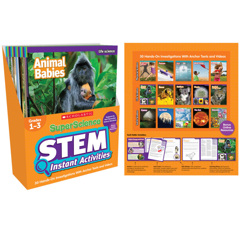 SCHOLASTIC - SuperScience STEM Instant Activities, Grades 1-3