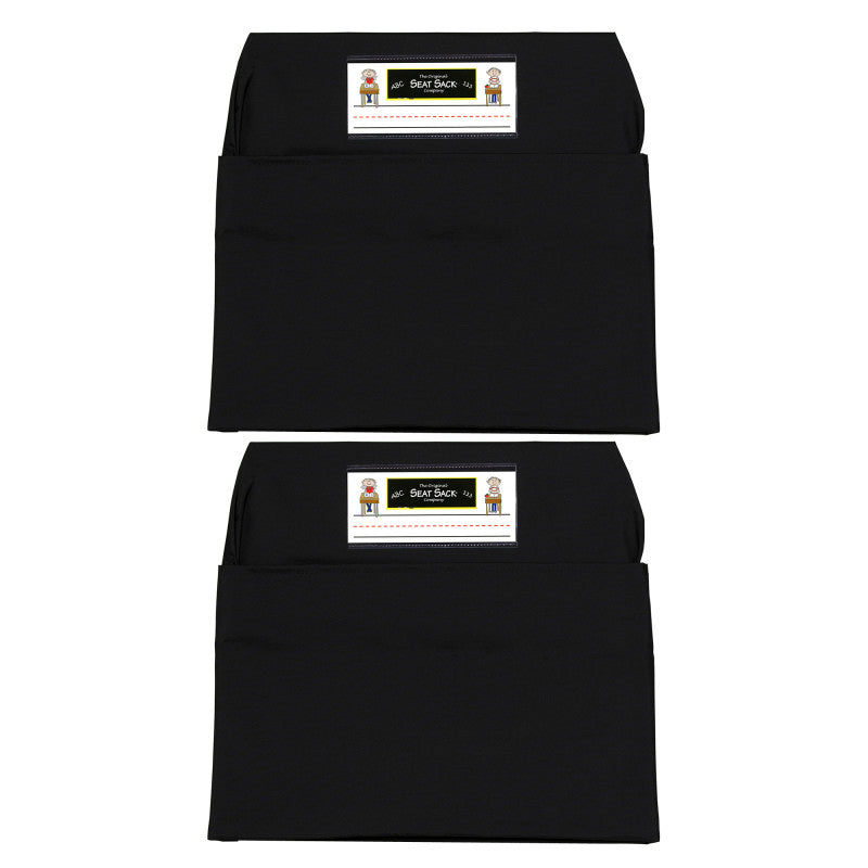 SEAT SACK - Seat Sack, Large, 17 inch, Chair Pocket, Black, Pack of 2
