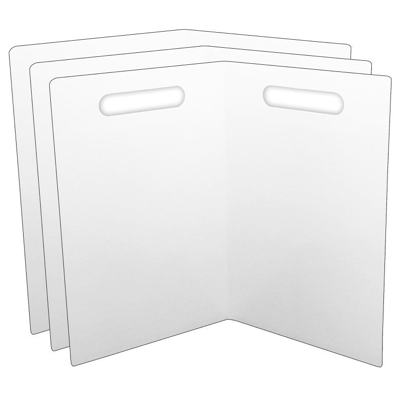 ASHLEY PRODUCTIONS - Folding Magnetic Whiteboard, White, Pack of 3