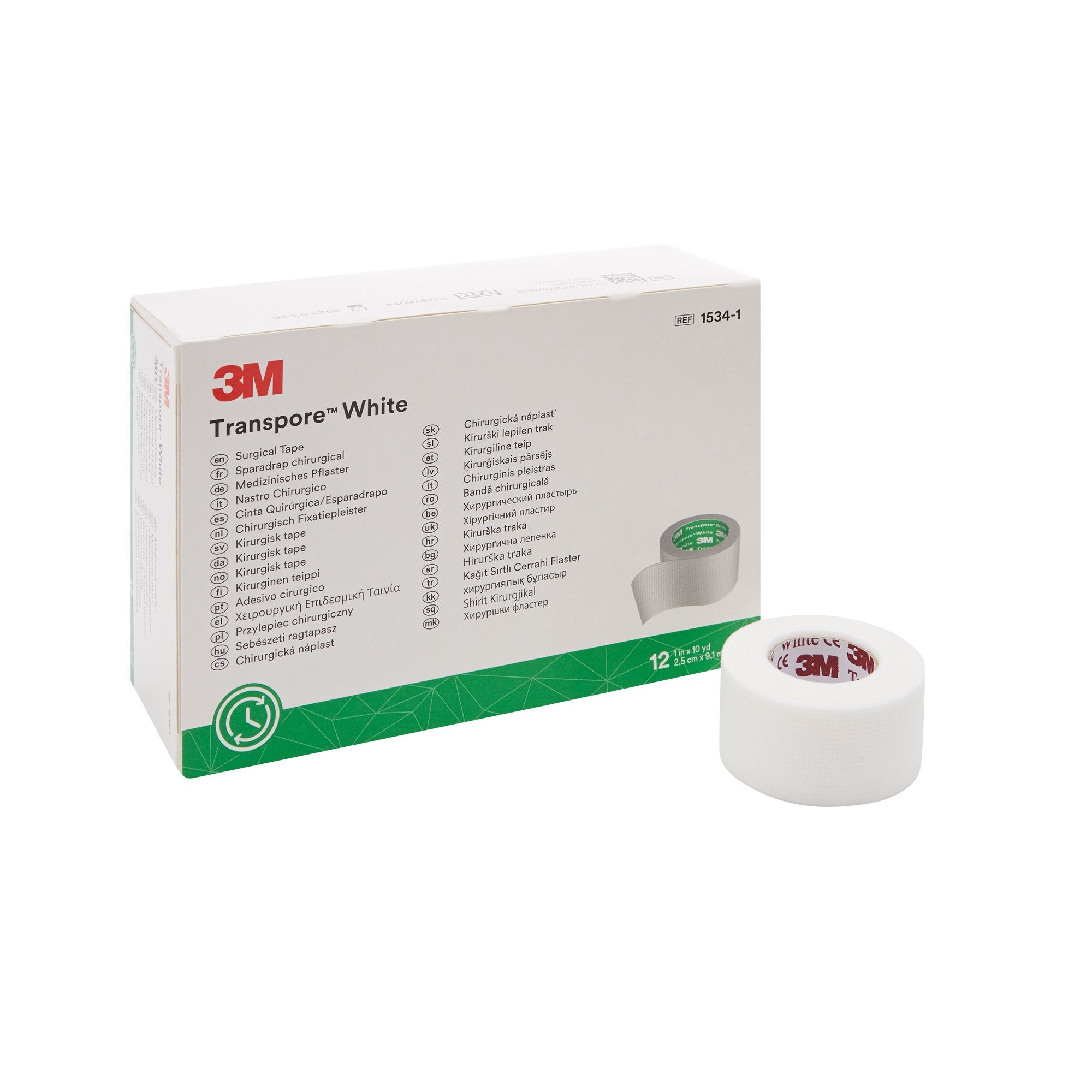 Solventum Corporation - Medical Tape 3M™ Transpore™ White White 1 Inch X 10 Yard Plastic NonSterile [12/BX]
