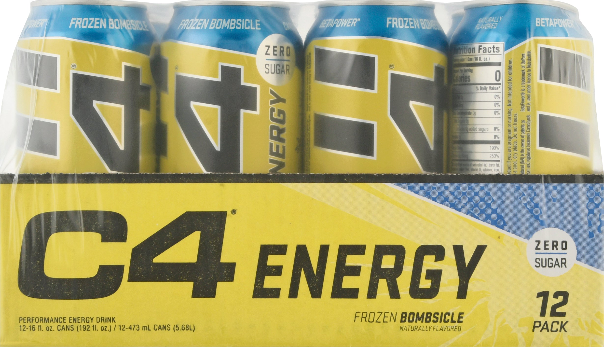 C4 12 Pack Frozen Bombsicle Performance Energy Drink 12 oz - Case of 12