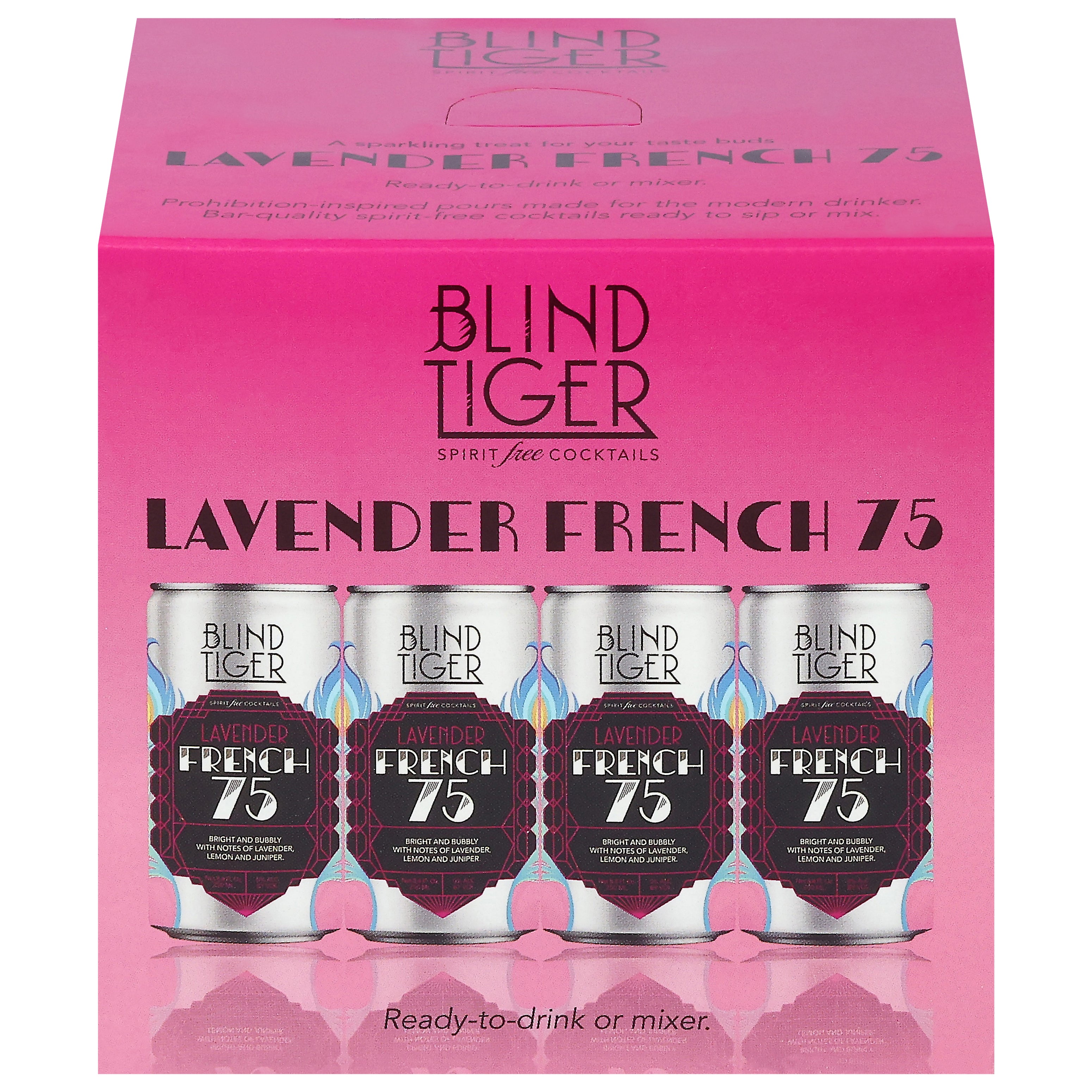 Blind Tiger Spirit Free Lavender French 75 Cocktails 4 - 8.4 oz Cans - Case of 6