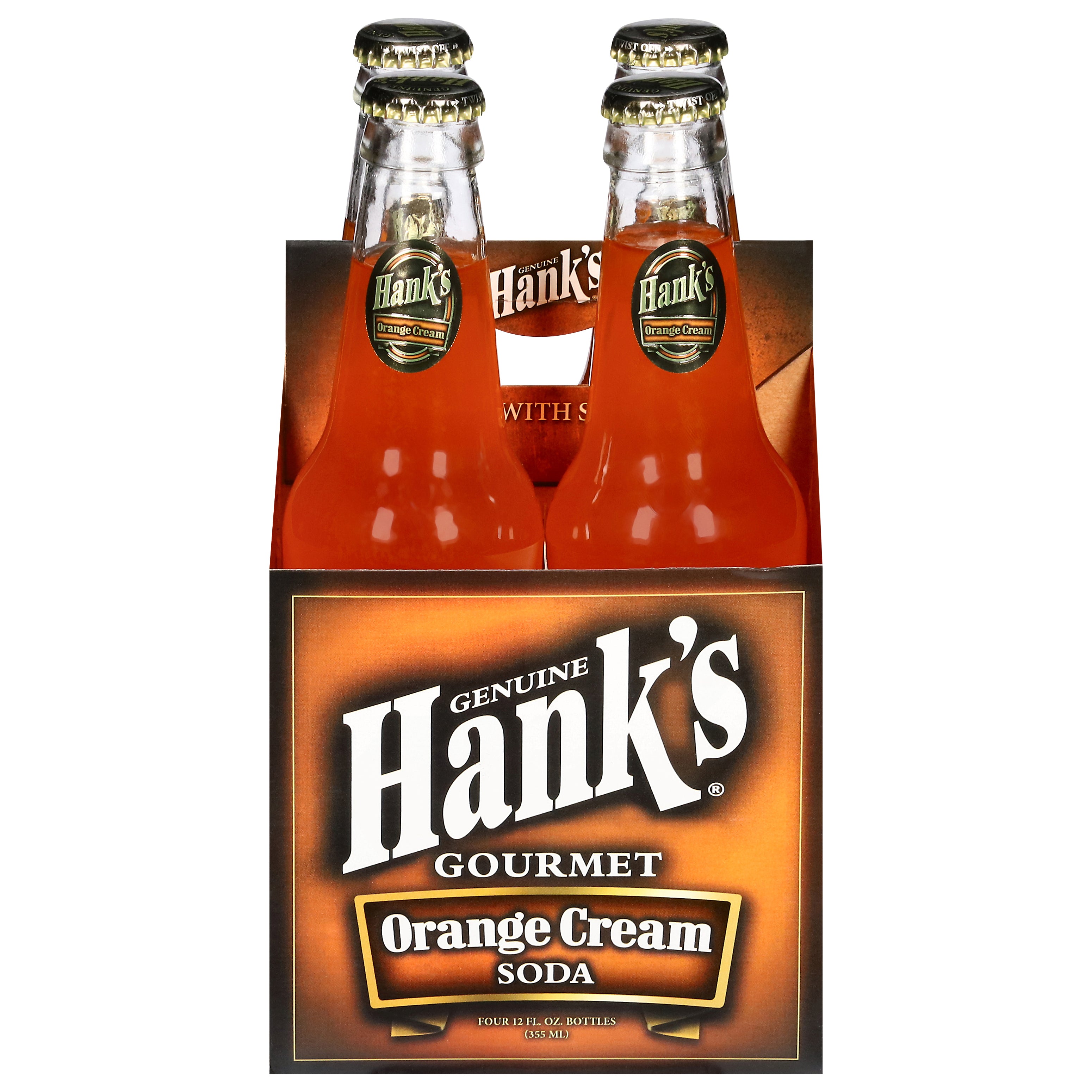 Hank's Gourmet Orange Cream Soda 4 - 12 fl oz Bottles - Case of 6