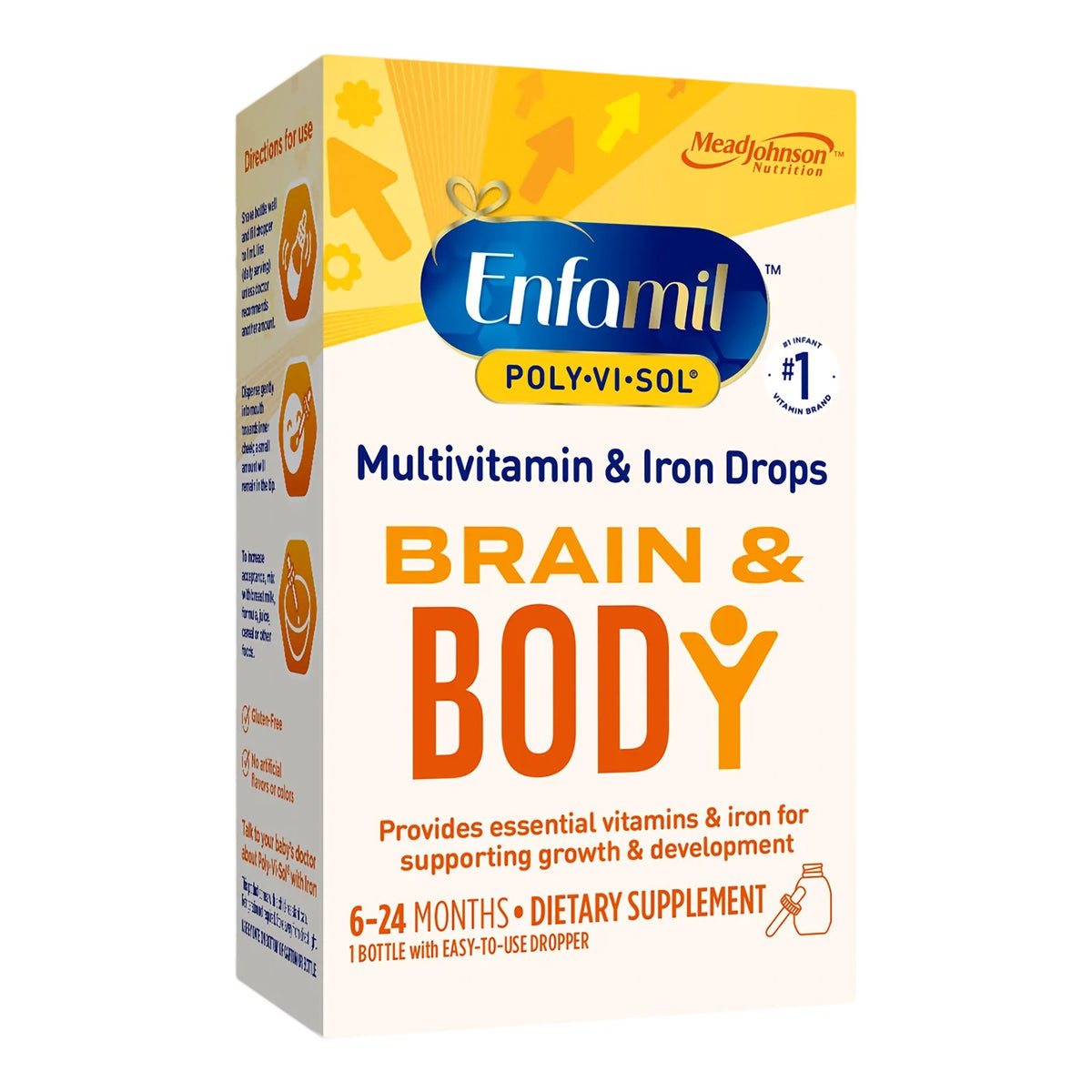 Mead Johnson - Pediatric Multivitamin Supplement Poly·Vi·Sol® with Iron Vitamin A 1,500 IU Strength Oral Drops 1.67 oz. [1/EA]