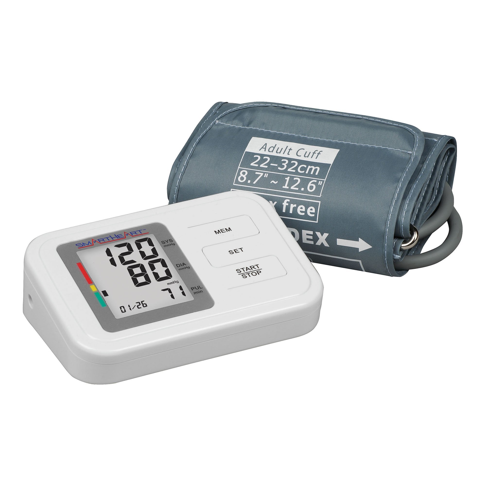 Veridian Healthcare LLC - Home Automatic Digital Blood Pressure Monitor Smartheart Adult Cuff Nylon Cuff 22 to 32 cm Desk Model [12/CS]