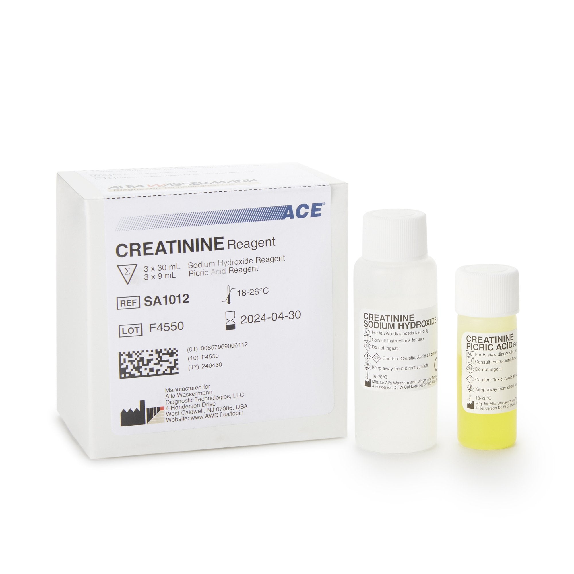 Alfa Wassermann - General Chemistry Reagent ACE® Creatinine For ACE and ACE Alera Analyzers 560 Tests [1/KT]