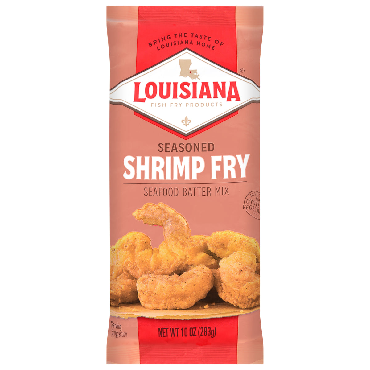 Louisiana Fish Fry Products Seasoned Shrimp Fry Seafood Batter Mix 10 oz - Case of 12