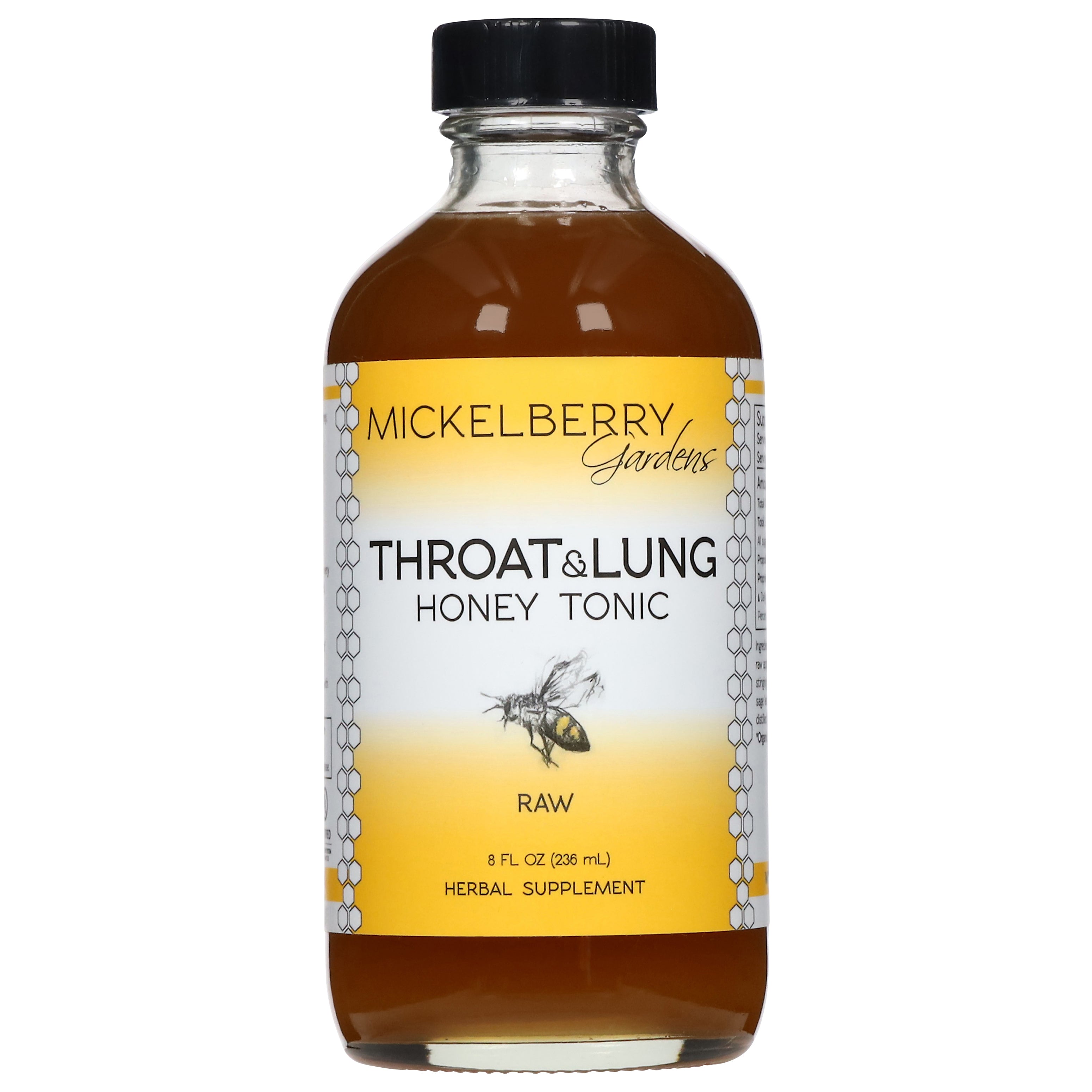 Mickelberry Gardens Raw Throat & Lung Honey Tonic 8 fl oz - Case of 1