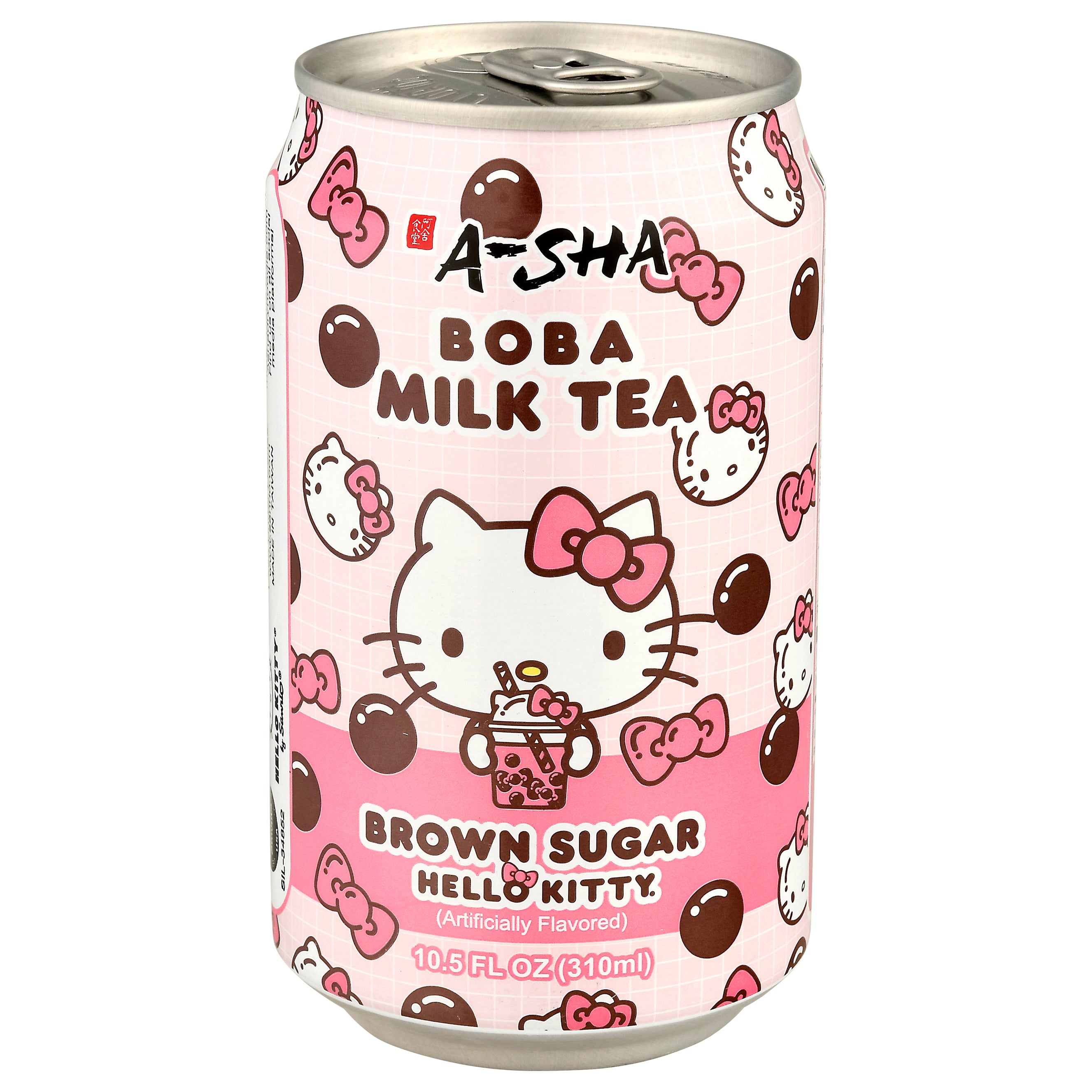 A-Sha Hello Kitty Brown Sugar Boba Milk Tea 10.5 fl oz - Case of 12