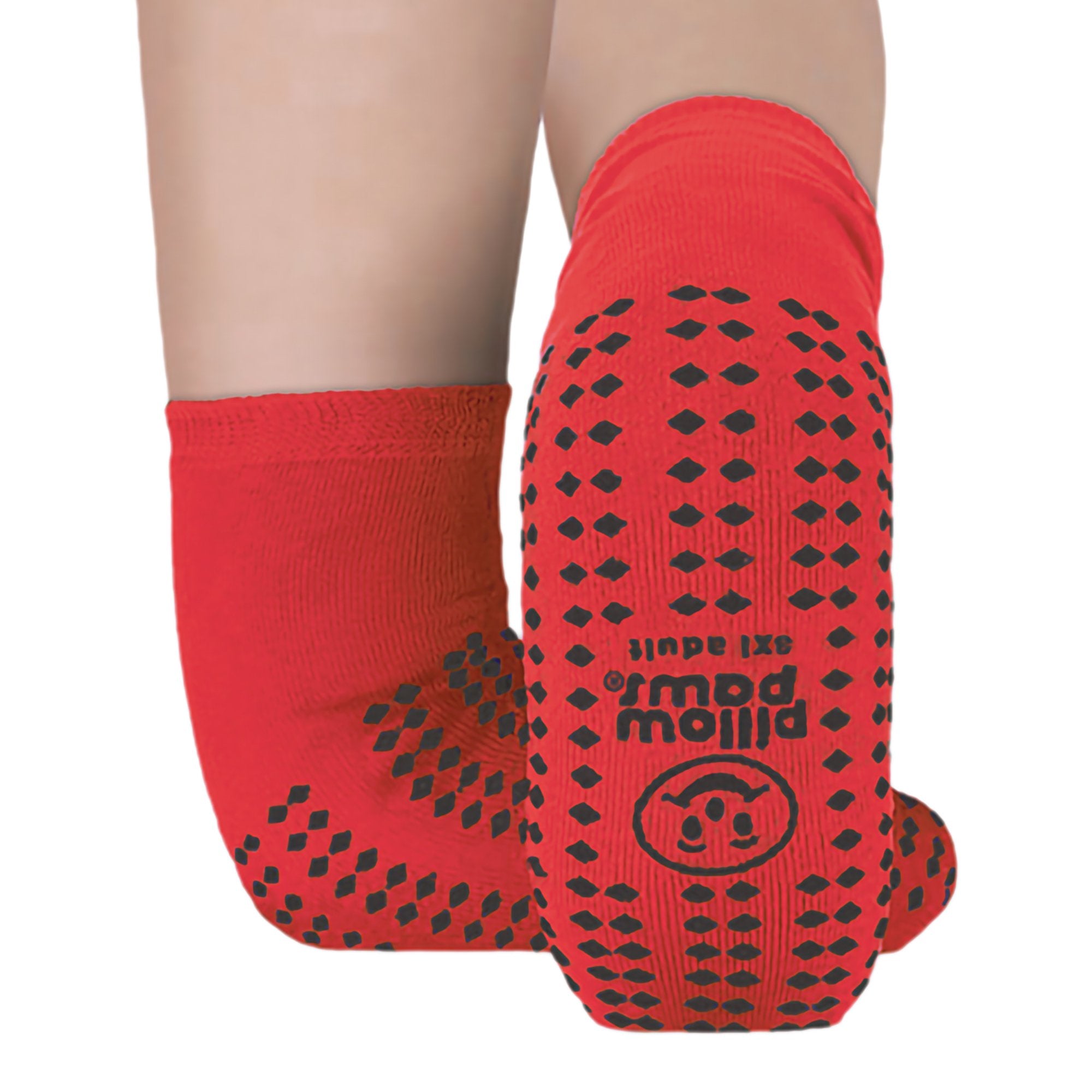 Principle Business Enterprises - Slipper Socks Pillow Paws® Risk Alert® Terries™ Unisex Adult 3X-Large / X-Wide All Around Tread Single Patient Use Red [1/PR]