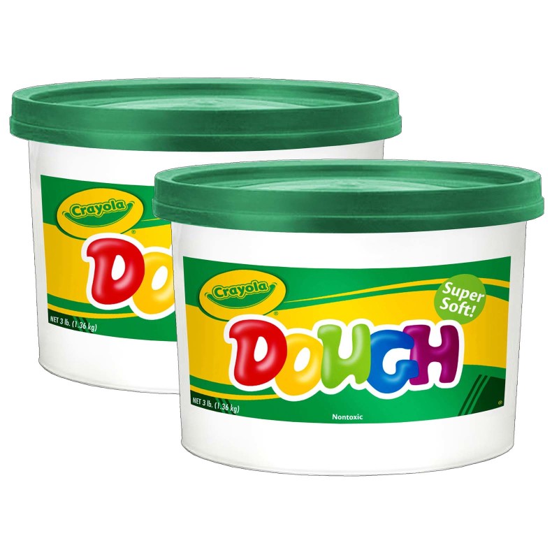 Dough, 3lb Resealable Bucket, Green, Pack of 2