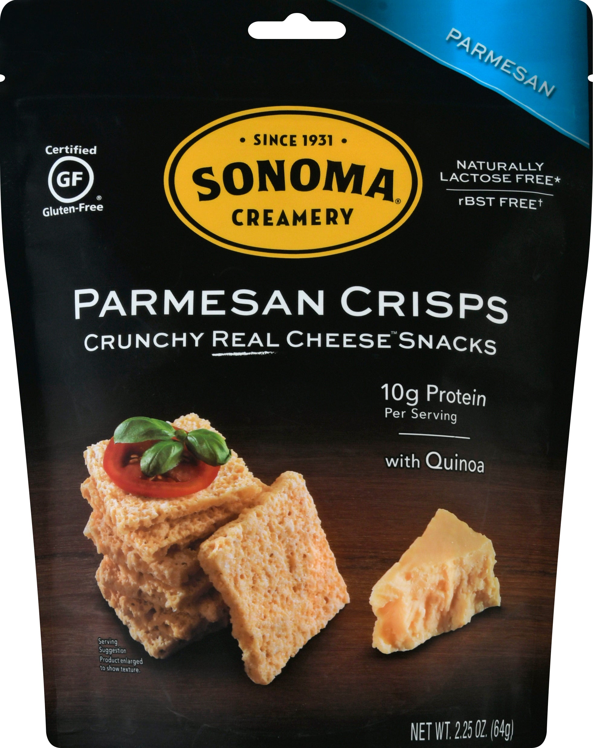 Sonoma Creamery Parmesan Cheese Crisps 2.25 oz - Case of 6