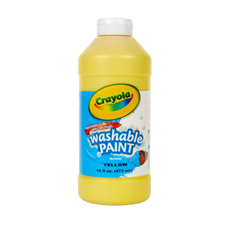 Washable Paint, Yellow, 16 oz.