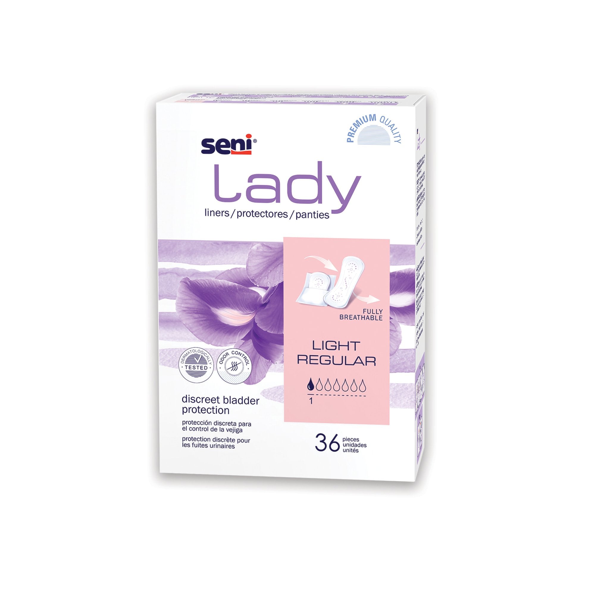 TZMO USA Inc - Bladder Control Pad Seni® Lady Light 7.3 Inch Length Light Absorbency Super Absorbent Core One Size Fits Most [36/PK]