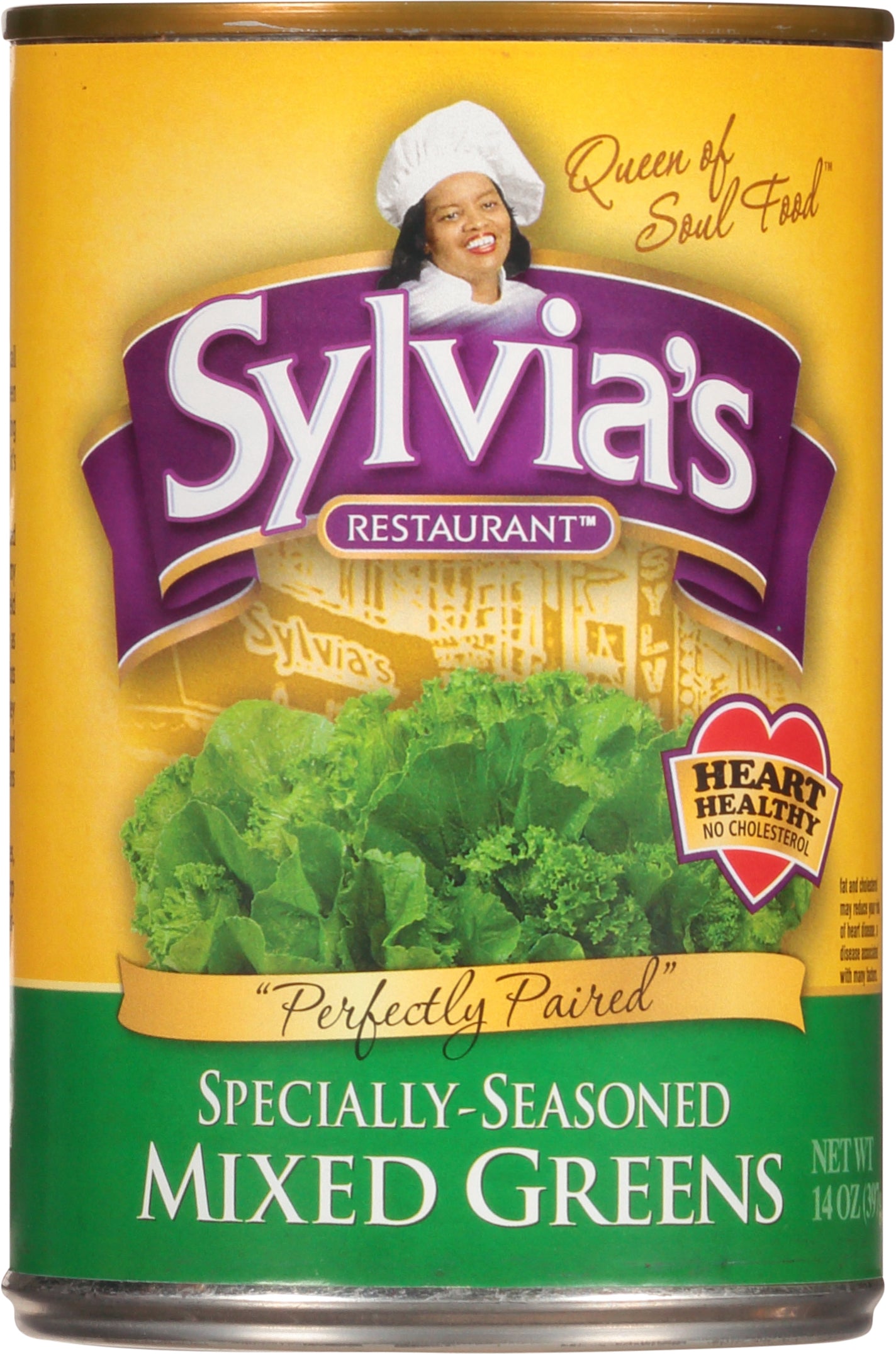 Sylvia's Restaurant Specially-Seasoned Mixed Greens 14 oz - Case of 12