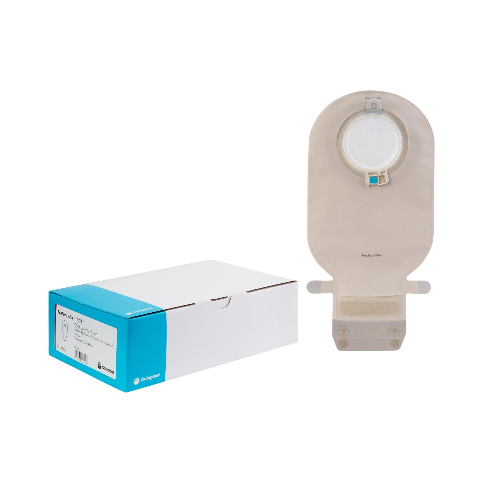 Coloplast - Ostomy Pouch SenSura® Mio Two-Piece System Maxi Length Flat 50 mm Stoma Drainable [10/BX] (891208_BX)
