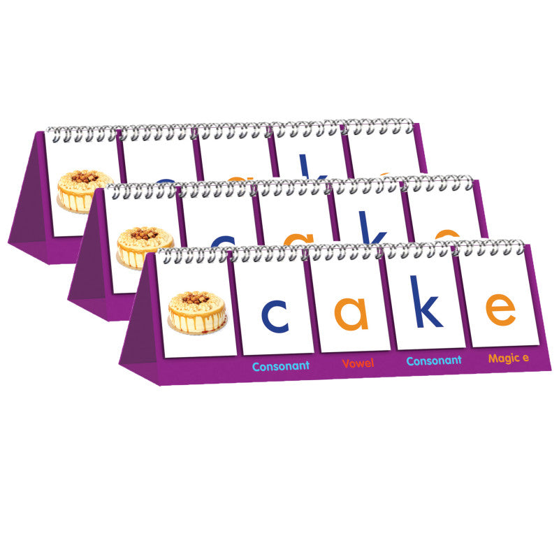 JUNIOR LEARNING - Double-sided Flip Stands, Magic E Flips, Pack of 3