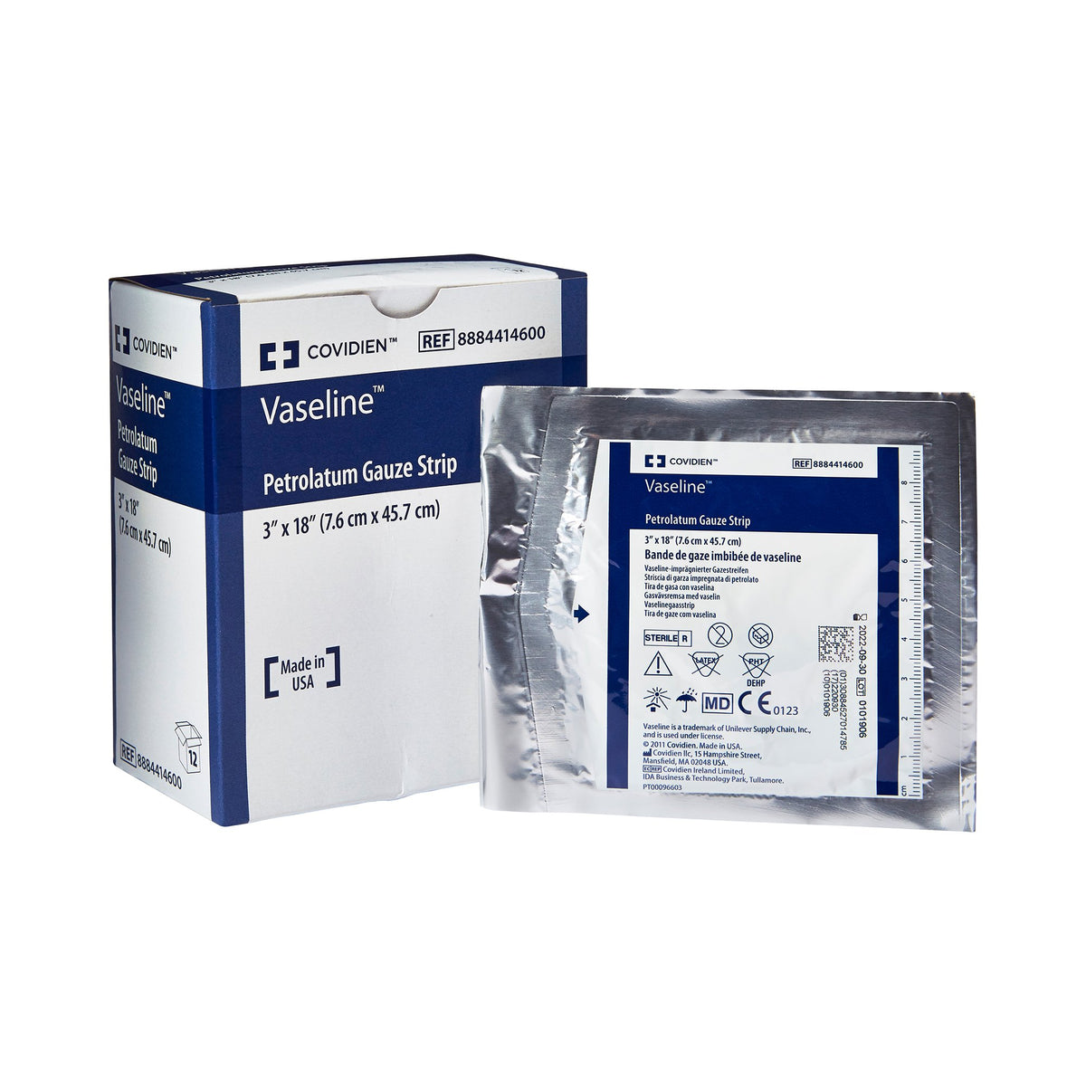 Cardinal - Petrolatum Impregnated Dressing Vaseline® Strip 3 X 18 Inch Sterile [1/EA]