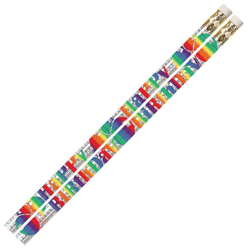 MUSGRAVE PENCIL COMPANY - Birthday Blitz Motivational Pencils, 12 Per Pack, 12 Packs