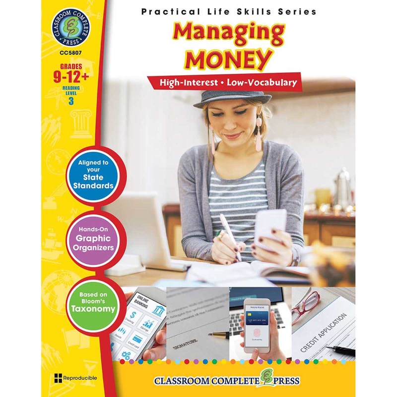 CLASSROOM COMPLETE PRESS - Managing Money Book, Grade 9-12