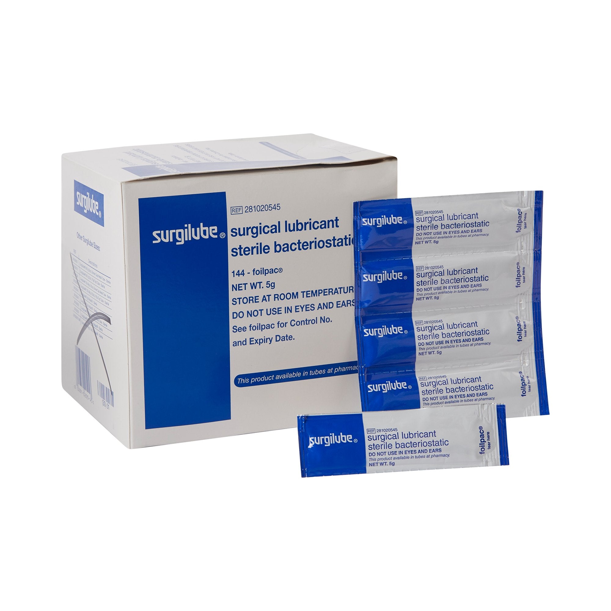 HR Healthcare - Lubricating Jelly - Carbomer free Surgilube® 5 Gram Individual Packet Sterile [144/BX]